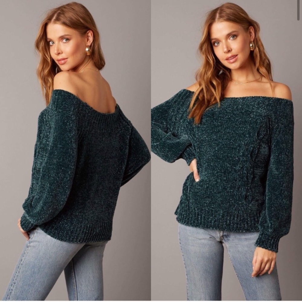 Off the Rails Chenille Sweater - Picture 2 of 2